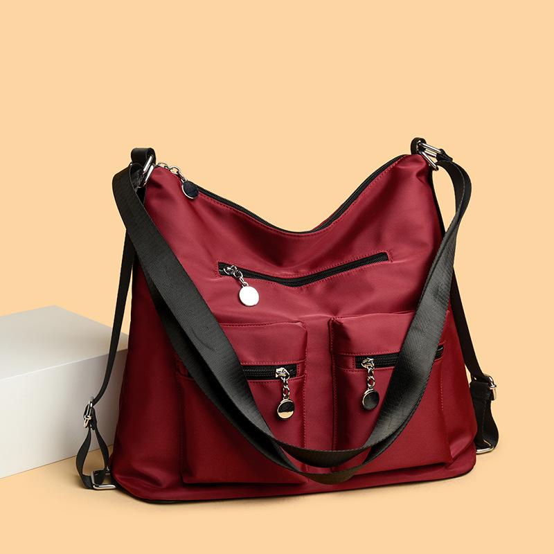 Women's Large Shoulder Bag Fashion Outdoor Travel Crossbody Bag Large Capacity Handbag Waterproof Nylon Cloth Bag