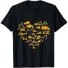 Types Of Construction Excavator Bulldozer Truck Crane Unisex TShirt Summer Building Blocks Breathable Shirt Common Design Tops