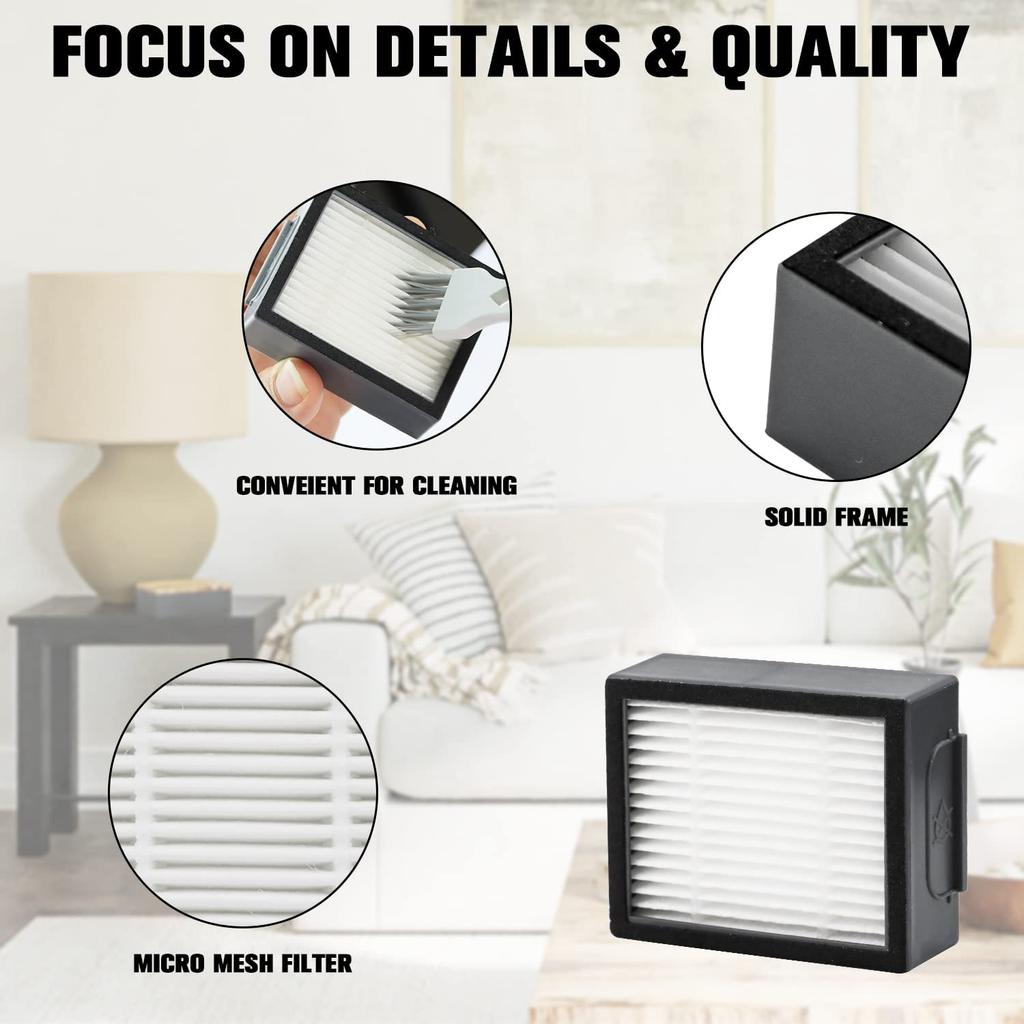 Hepa Filter+Side Brush+Brush Roll+dust bags Replacement for iRobot Roomba i7 E5 E6 I Series Robot Vacuum Cleaner Spare Parts