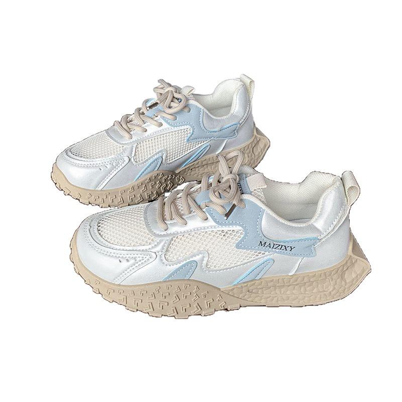 Fashion casual comfortable lightweight sports Forrest Gump shoes summer new mesh breathable color matching lace-up casual shoes