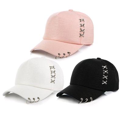 Módna baseballová čiapka s krúžkami Dámsky slnečný klobúk Ležérne Unisex čiapky na ochranu pred slnkom Snapback klobúky Letný vonkajší hip-hopový klobúk