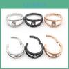 Layers 1pc Zircon Alisouy Two Cz Cartilage Earrings Stainless Steel Hinged Piercing Septum Clicker Nose Rings Hoop Segment Rings