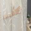 Elegant Jacquard Sheer Curtain Living Room Bedroom Balcony Light Filtering Window Drape Lightweight Decorative Panel