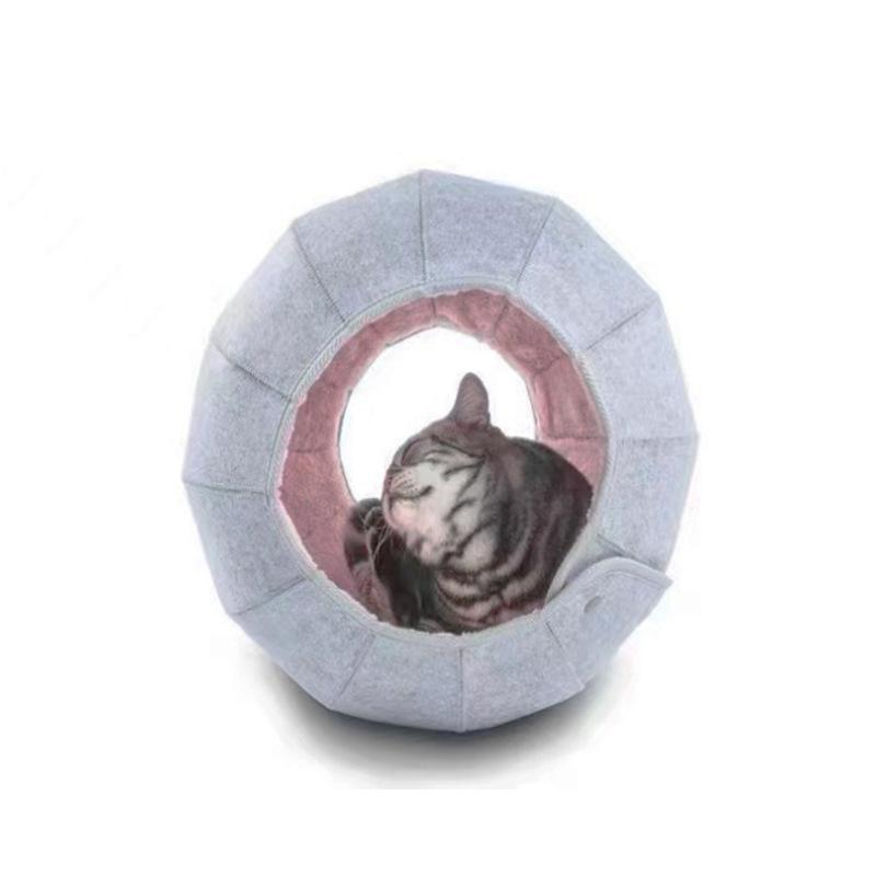 Haustierprodukte Faltbares und Atmungsaktives Haustierbett Katzennest Hundehütte Höhle Tunnel Halbgeschlossen Kreativität Katzenbetten Katzenzubehör
