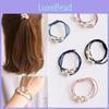 Trendy Korean Version Of The High-elastic Pearl Head Rope With Durable Three-strength Rubber Band