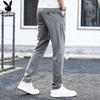 PLAYBOY Men's Ice Silk Loose Straight Casual Pants