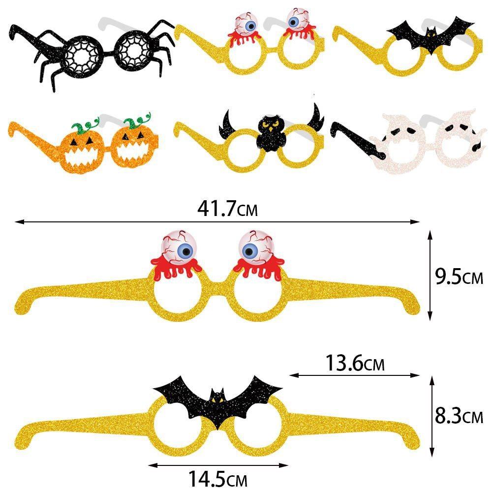 Halloween Bats Pumpkin Paper Glasses For Spooky Photo Props And Decor Party