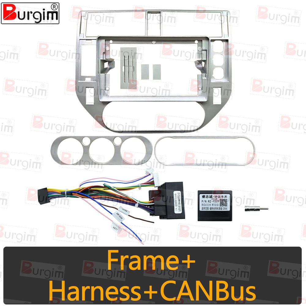 Car Radio Fascias Frame For Ford Kuga 2008-2013 9 inch 2DIN Carplay Stereo Panel 16PIN Harness Wire Power Cord Cable Canbus Box