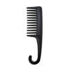 Hair Treatment Comb Hook Bathing Unisex Convenient Storage Home Salon Spa Bath Time Scalp Combing Large Handle Decorative (Black) (Includes 1 Hanging
