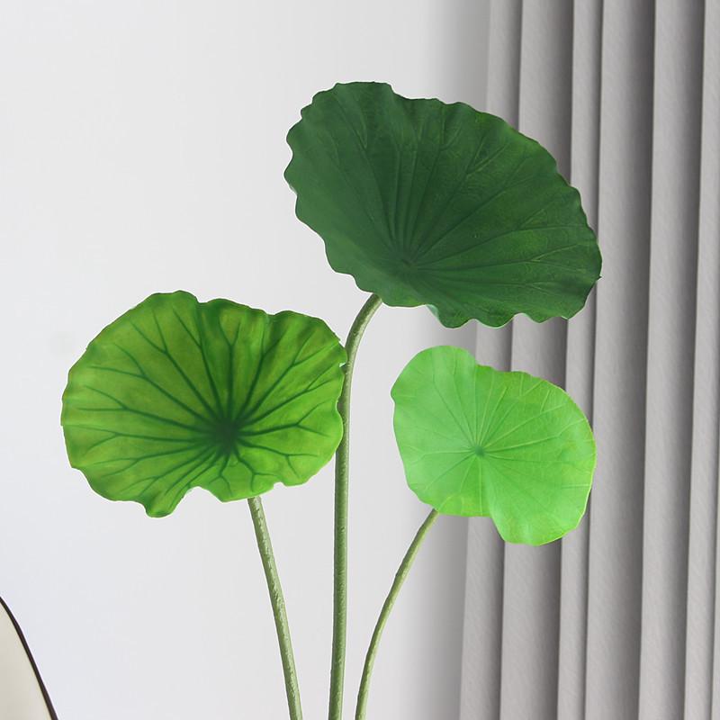 Artificial Lotus Bouquet with Handcrafted Leaves and Pods for Living Room or Buddhist Hall Decor