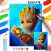 Digital Oil Painting Groot Infinity Gauntlet Art Handmade Diy Gift Home Decoration