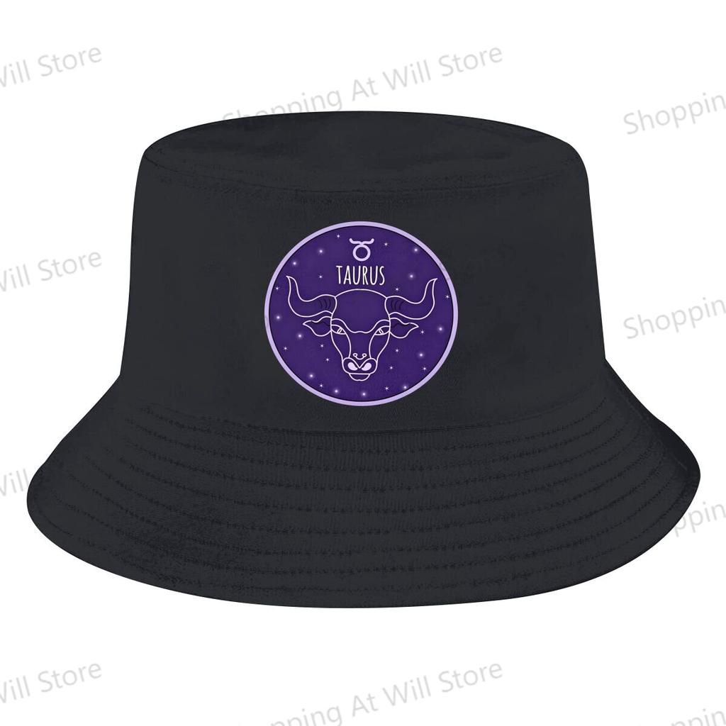 Taurus zodiac stars Unisex Foldable fisherman hat Men And Women Outdoor sports cap Creative Gift