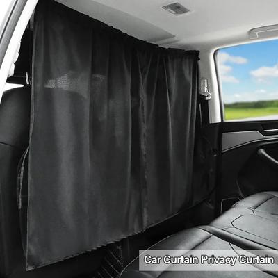 Car Privacy Curtains Set Blackout Sun Shade Window Cover Divider Between Rear Seat for Van SUV Auto Camping Travel Nap