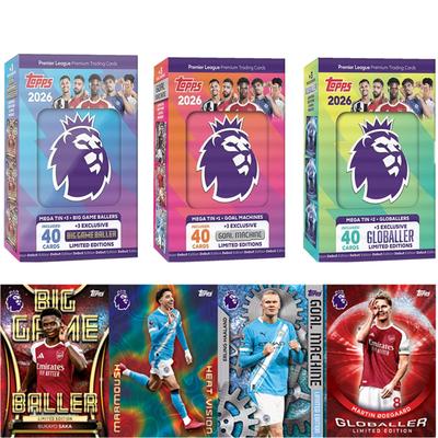 2026 Season Topps Premier League Debut Edition Mega Tin Super Tin Iron Box Football Star Card Collectible Card Holiday Gift Toy