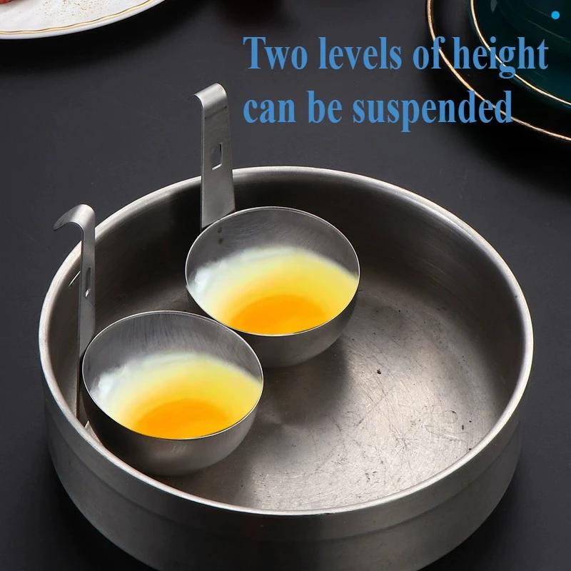 1PC Steamed hot spring soft boiled egg tool flat bottomed steamed egg mold hanging ear type boiled egg machine hanging pot