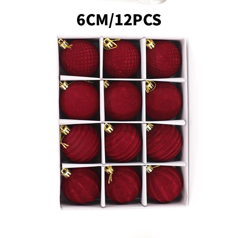 Retro Christmas Tree Ornaments - 6cm Decorative Balls