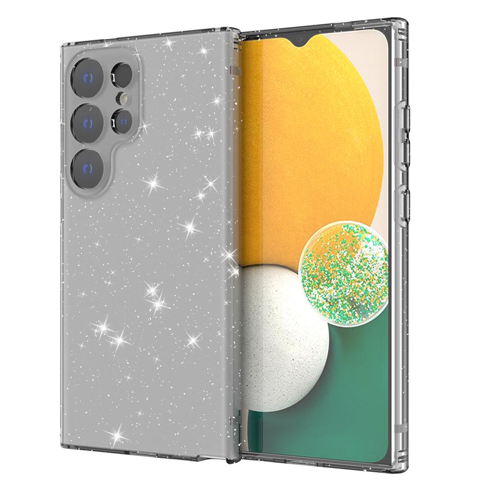 Applicable To Samsung S24ultra Mobile Phone Case New A15 Protective Case Transparent Flash Powder Anti Fall Mobile Phone Case S24plus