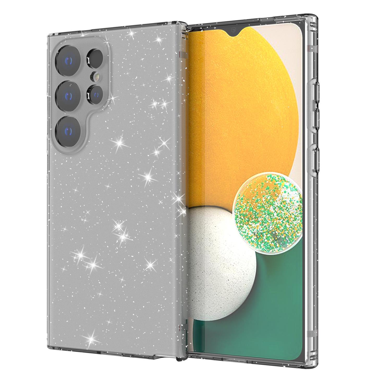

Подходит для чехла для мобильного телефона Samsung S24ultra Новый защитный чехол A15 Прозрачный чехол для мобильного телефона с блестками и защитой от падений S24plus S24