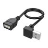 USB 2.0 Cable Male To Female Connection Extension Cord 90 Degree Angled Cord for Laptops Keyboards and USB Flash Drives