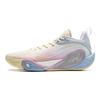 Zapatillas de Baloncesto LiNing DLO1 Amortiguación, Antideslizantes, Resistentes a la Abrasión, Agarre con Rebote Caña Baja Hombre Blanco Rosa ABPV009-16