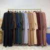 S-XXL Multi Color Available Middle East Dubai Hot Selling Clear Color Lace Up Muslim Dress