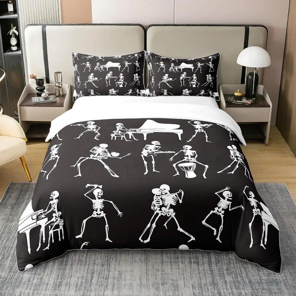 Halloween Bedding Set 3D Digital Printing 2-3 Piece Set (No Core) Suitable for Bedroom Duvet Cover Set Halloween Decor Gift