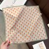 1116 Summer New Literary Plants and Flowers Korean Version of Silk Cotton Square Scarf Women's Light Casual Style Scarf Decorative Headscarf