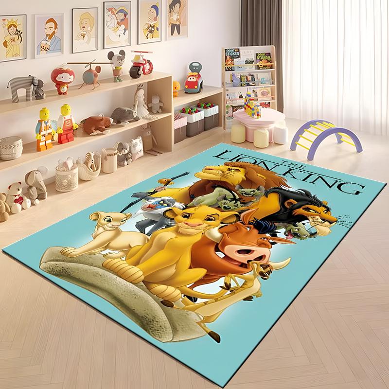 1PC The Lion King Pattern Carpets Bedroom Play Mats Rugged Bedroom Decor Carpet Living Room Mat Children's Room Area Carpet