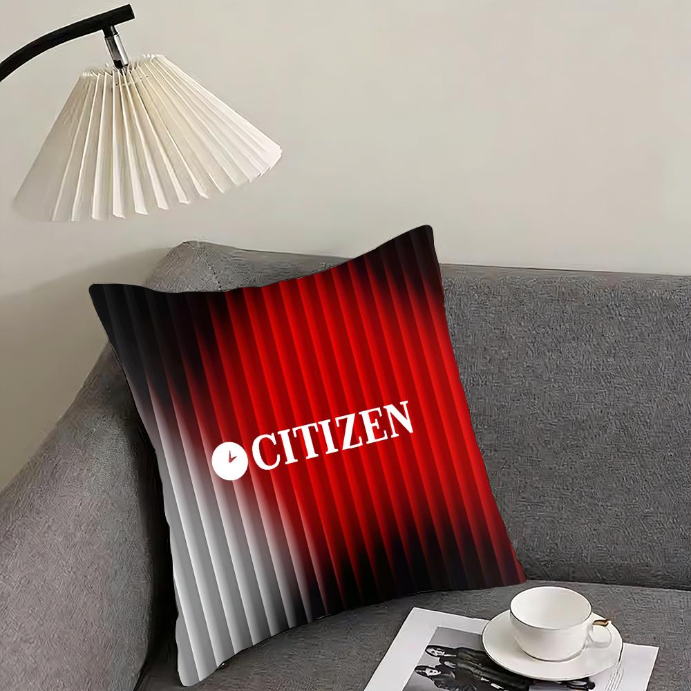 

Citizen Cushion Cover Reversible Plush Pillow Cover – For car, sofa, bedroom, perfect as a gift. 12x12Inch