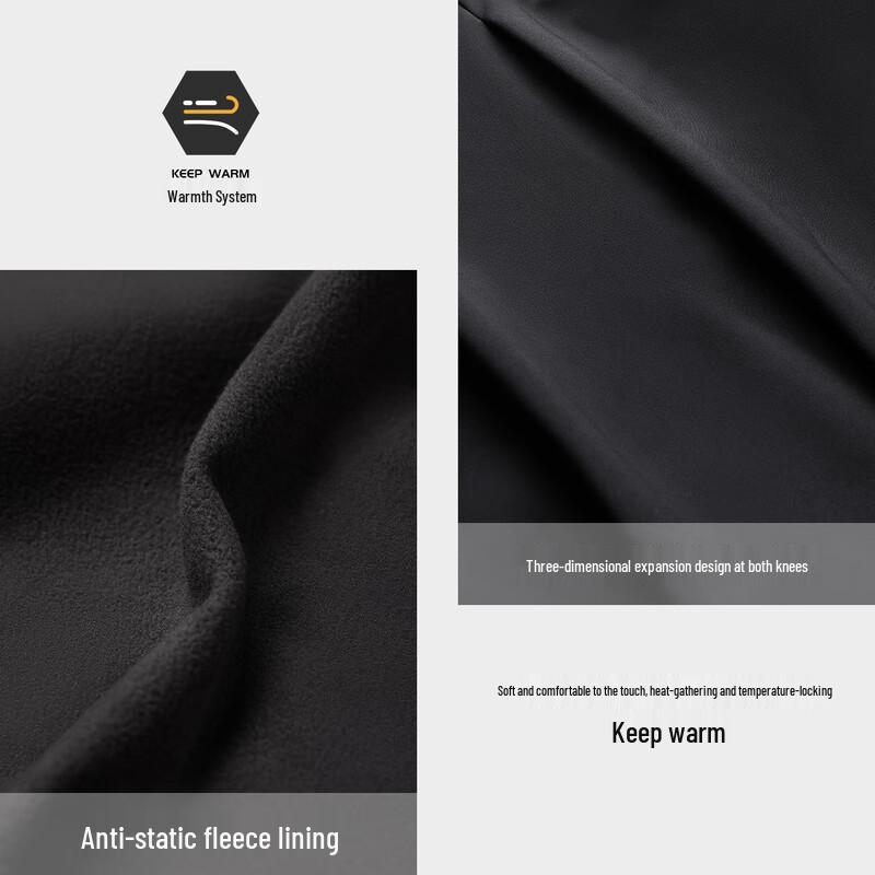 Camel Fleece-Lined Water-Repellent Wide-Leg Utility Softshell Pants