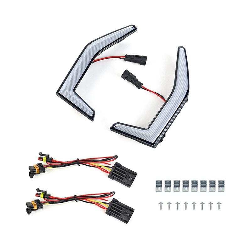 ABLZ-2PCS LED Daytime Running Lights High Quality Front For Kawasaki Teryx KRX 1000