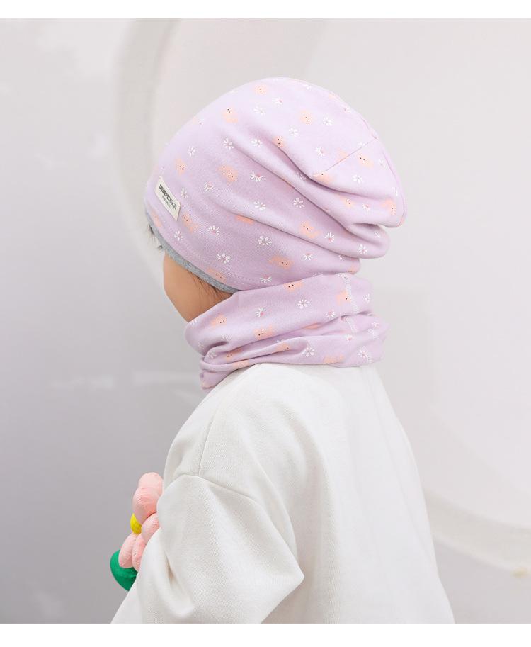 Dwuwarstwowa bawełniana luźna czapka dla dzieci - Ciepła wiatroszczelna czapka jesienno-zimowa dla dzieci w wieku 2-9 lat