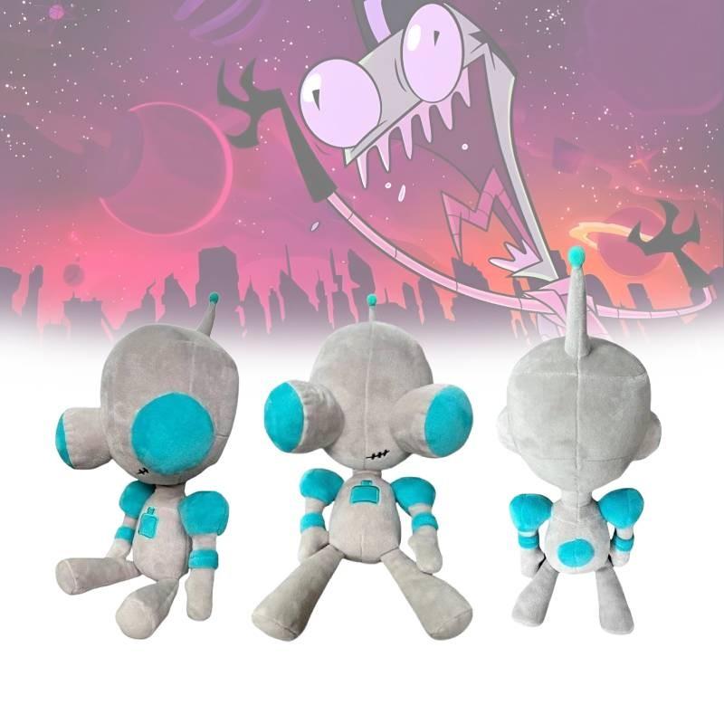 Invader Zim Plush Doll Soft Alien Toy For Fans Of Enter The Florpus 30cm Gray