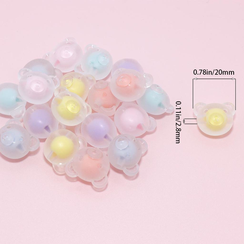 Acrylic Candy Color Flower Heart Rabbit Beads for DIY Children's Educational Ornaments and Mother's Day Crafts