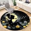 1pc Fairy Dandelion Office Round Area Rug,  Mat Suitable ForOffice, Under Office Chairs Bedroom Living Room Home Decor, Room Deco