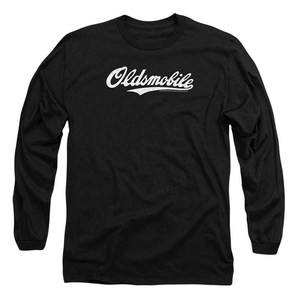 Oldsmobile Unisex Erwachsene Kursives Logo Langarm-T-Shirt