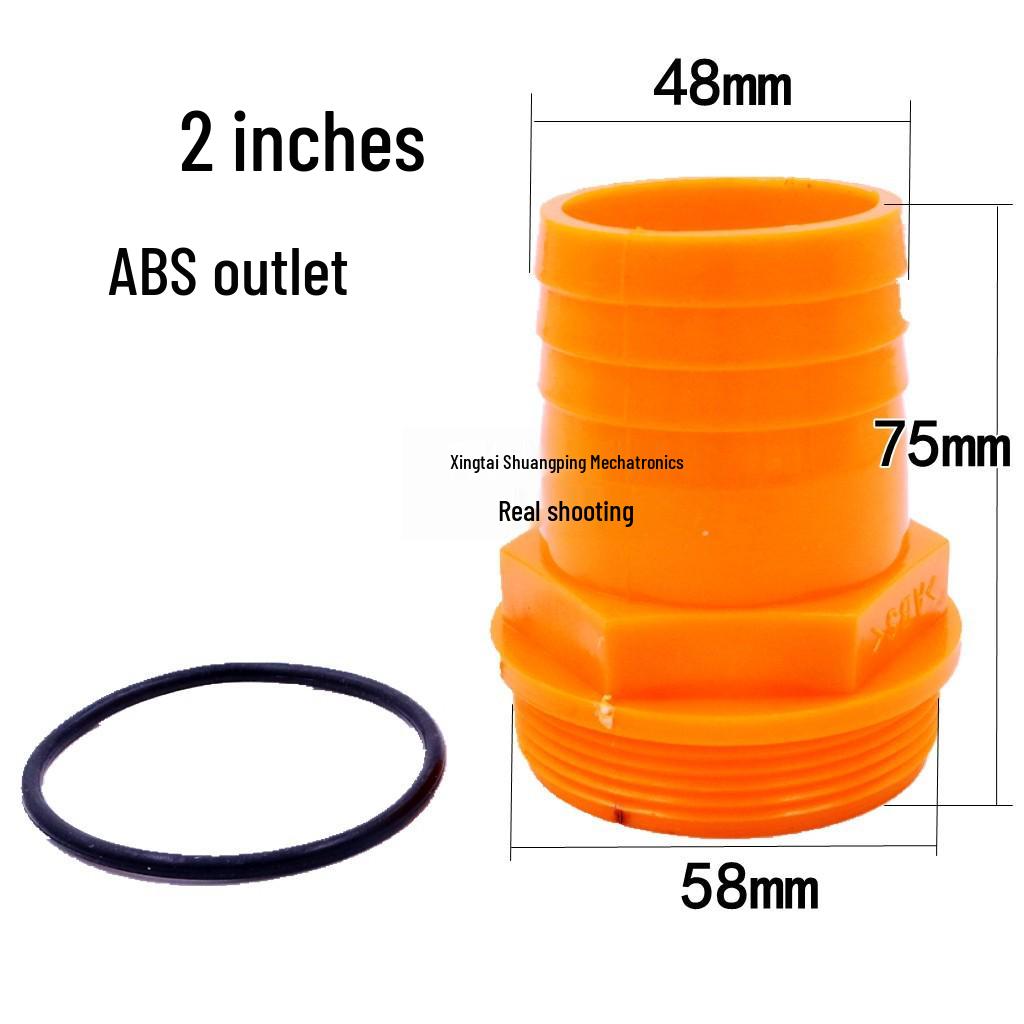 Thickened Plastic Male Thread Hose Adapter, 4-Inch To 1.5-Inch, for Water Pump Connections