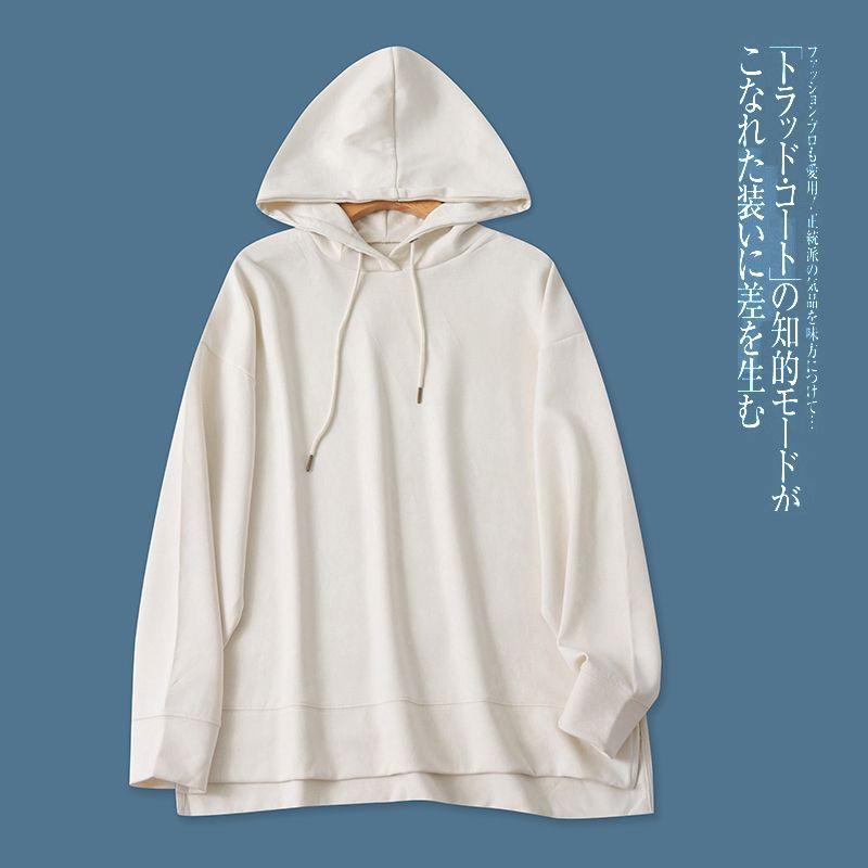 Daily Order Large Design Air Layer Sweatshirt Autumn New Arrival Foreign Trade Women's Clothing Hooded Collar Pullover Long Sleeve Split 29890
