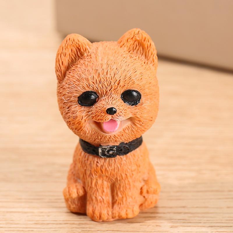 Four Color Puppy Resin Creative Simulation Cartoon Decoration