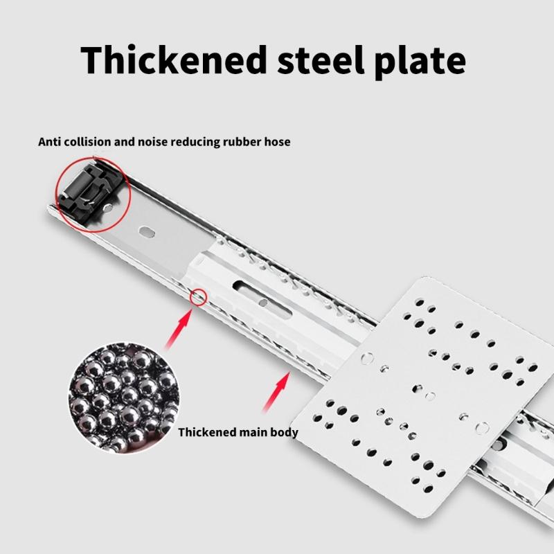 Smooth and Quiet Folding Invisible  Door Rail Cabinet Door Sliding Mechanism for Kitchen Cabinets & Living Room Storage