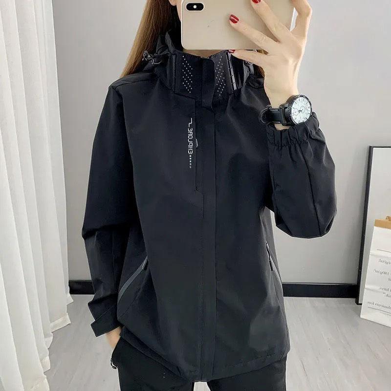 Windproof and Rainproof Thin Charge Coat Women Spring Autumn Basic Jacket Waterproof Outerwear Outfits Fashion Clothing