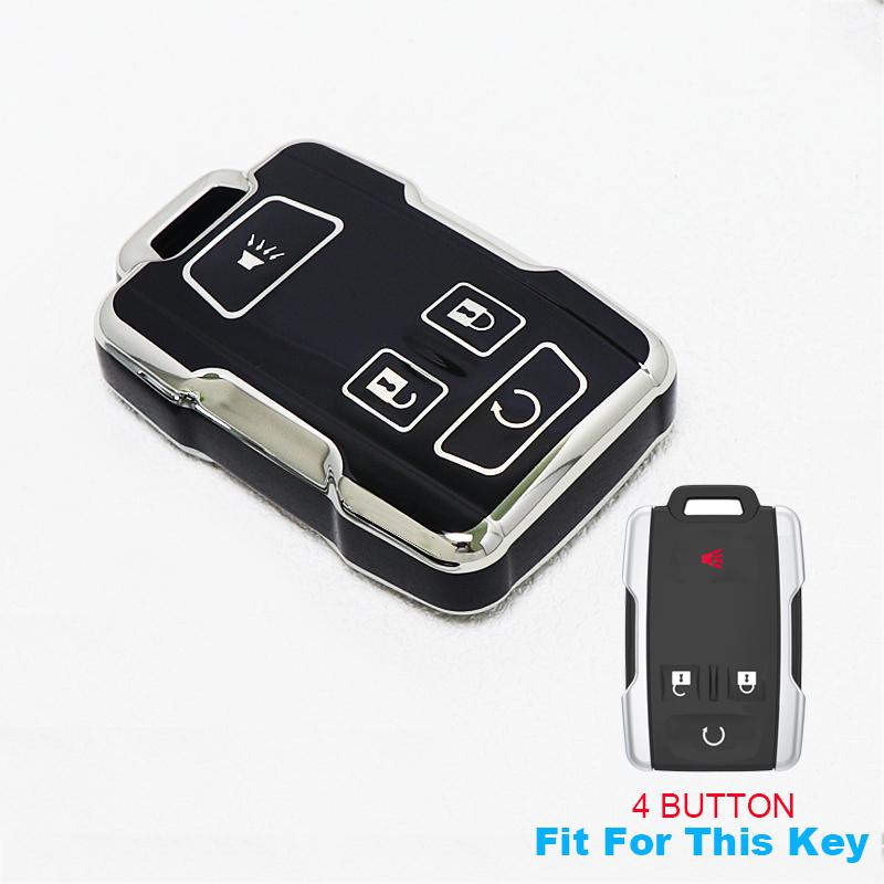 TPU Entry Case Remote Key Fob Shell for Chevrolet Silverado 1500 Colorado 2500 3500 Tahoe Suburban for GMC Sierra Canyon 2014
