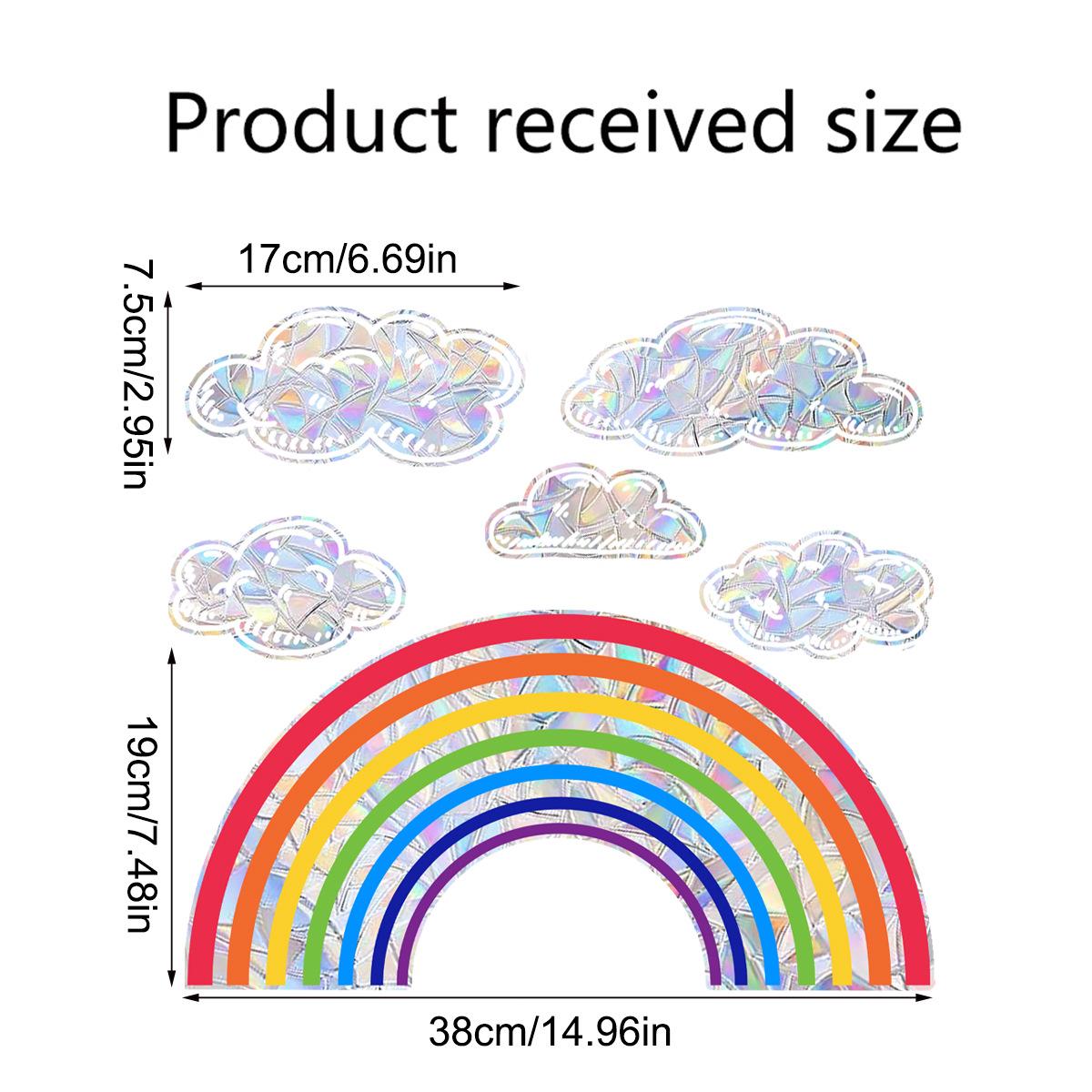 

Rainbow Sun glare double-sided electrostatic sticker window decoration with children s room window stickers