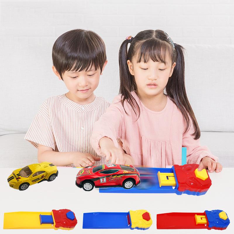 Fun children's catapult, track launch catapult for cars, toy accessories for children's sliding cars and inertia cars