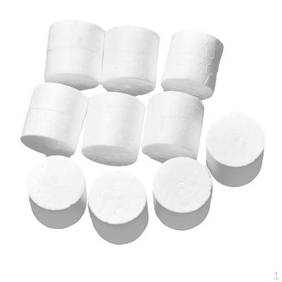 10 Pieces Foam Cylinder Decoration Children Supplies White