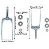 Steel Wheelchair Fork 6/7 Inch Wear-resistant Front Wheel Bracket With Bearing Wheelchair Front Wheel Support