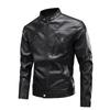 Cross-European size new men's leather jacket casual fashion stand-up collar jacket men's leather jacket motorcycle jacket