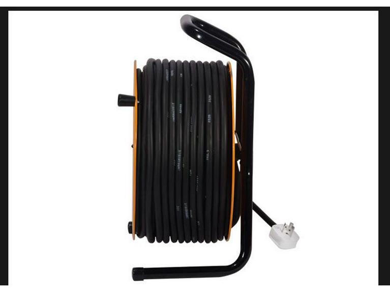220V Wild Leopard Mobile Cable Reel: Empty Tray for 2/3 Core, 1.5/2.5mm, 30/50/100m