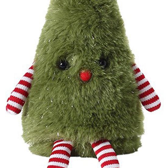 Festive Atmosphere Soft Furnishings Christmas Tree Plush Ornament with Dangling Legs, Cute Stuffed Figure, for Home Doll Living Room Sofa And