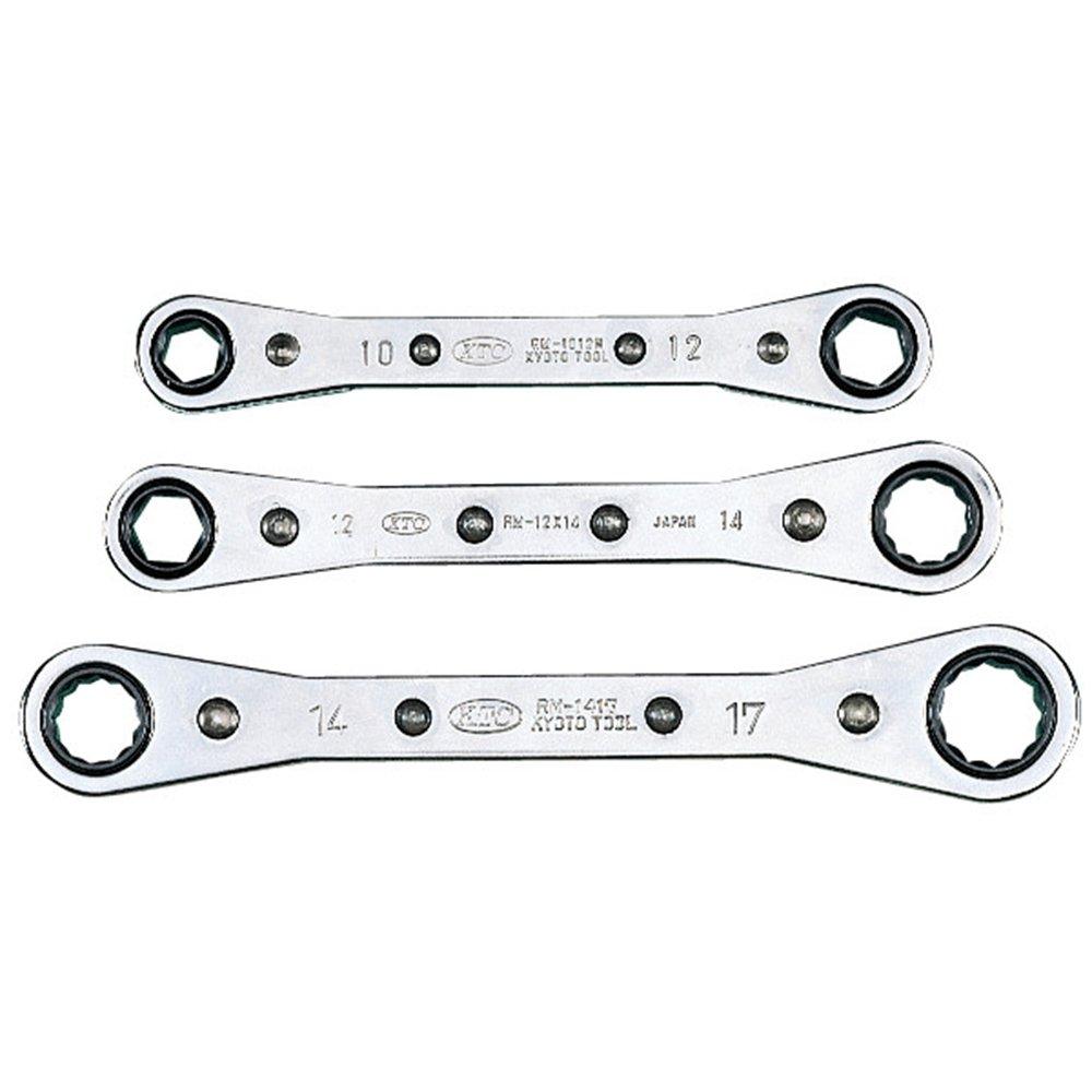 

Kyoto Tool Plate Ratchet Wrench RM03 (KTC) Set, 3-Piece Set,